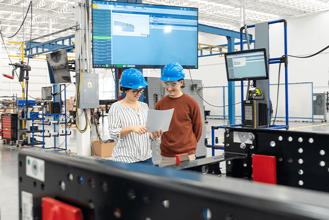 Metalsa team members working inside a plant
